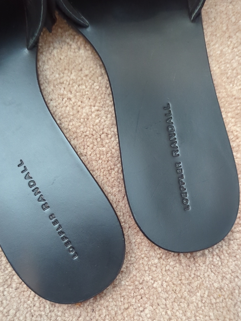 Loeffler Randall Birdie Suede Slides in Black Size 8 - Picture 4 of 8